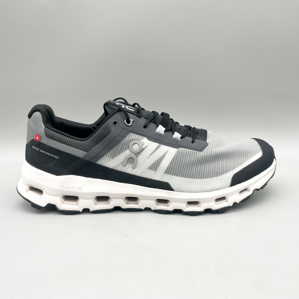 On Mens 12 Cloudvista Trail Running Shoes Glacier Black Mesh Gorpcore Hiking